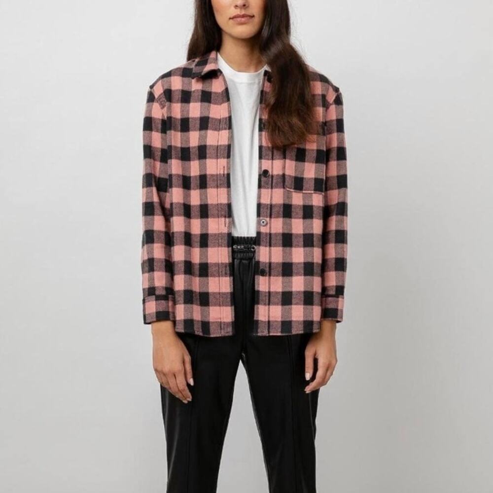 Rails Plaid James Shacket Lightweight Jacket Flan… - image 2